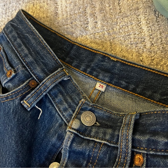 Levi's womens Dark Blue Straight Jeans - Picture 10 of 14